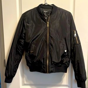 Black bomber jacket, the brand is Active USA, size Small